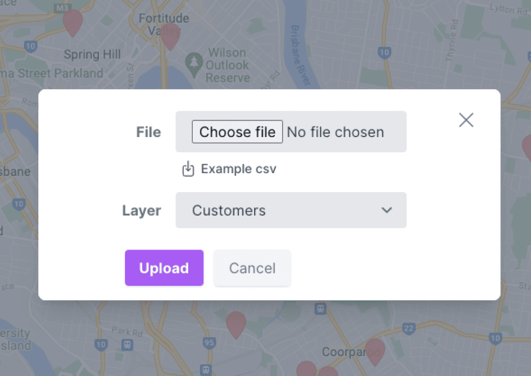 Bulk upload multiple locations with CSV UI