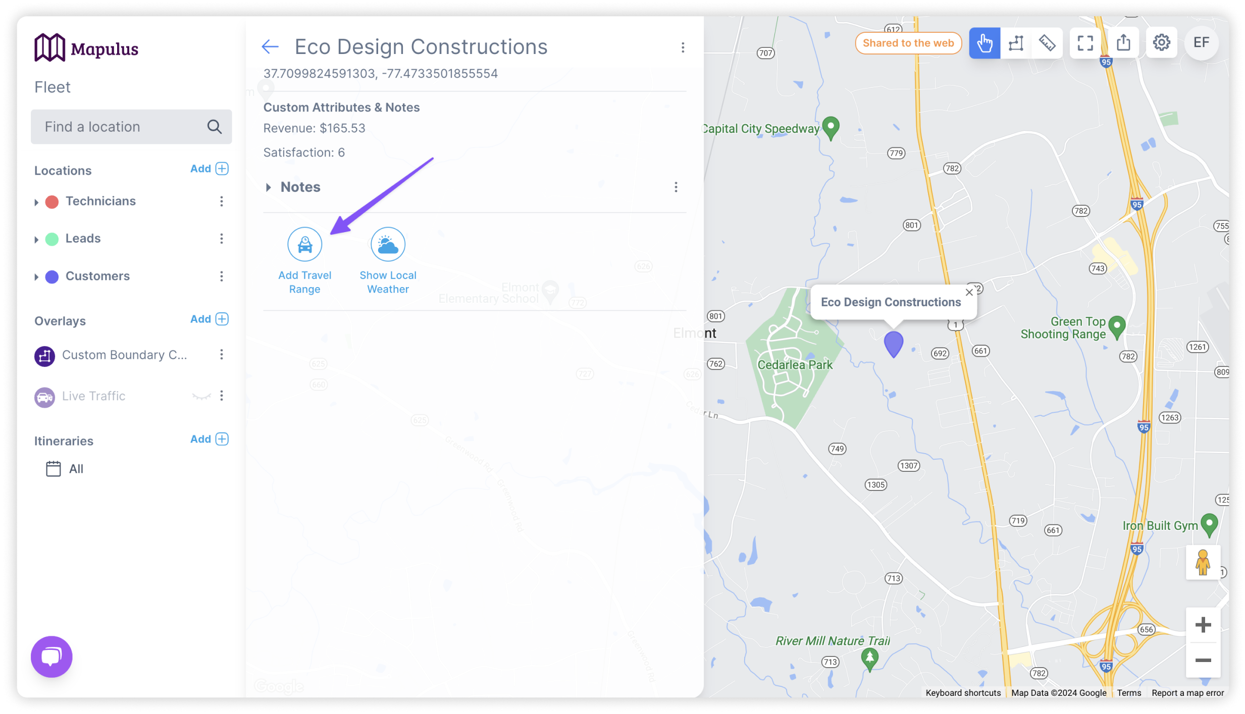 Select the Location