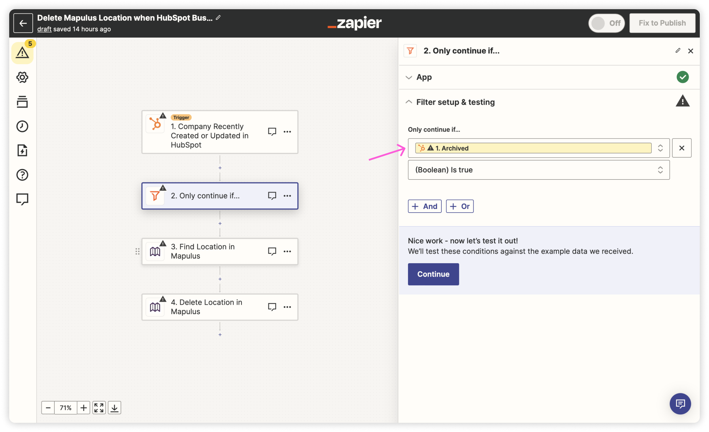 Select the External ID you designated in the Create step to find the location
