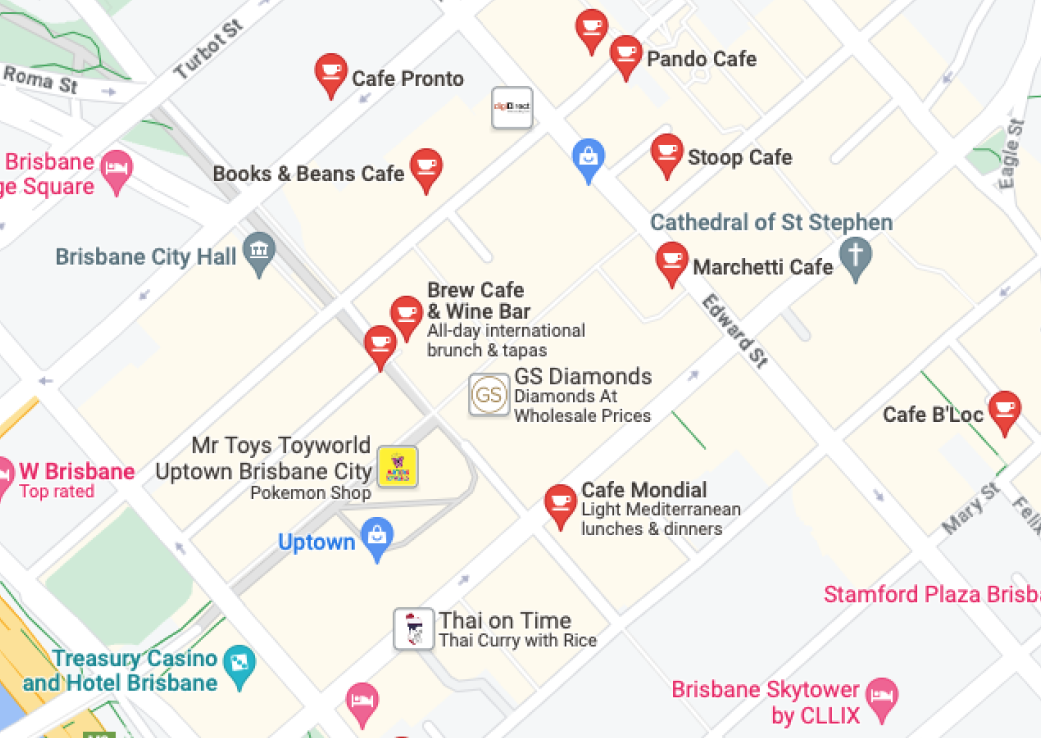 Points of interest on map
